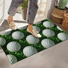Golf Ball Indoor Doormat, Non-Woven Fabrics Non Slip Floor Mat 17x29.5 in Are...