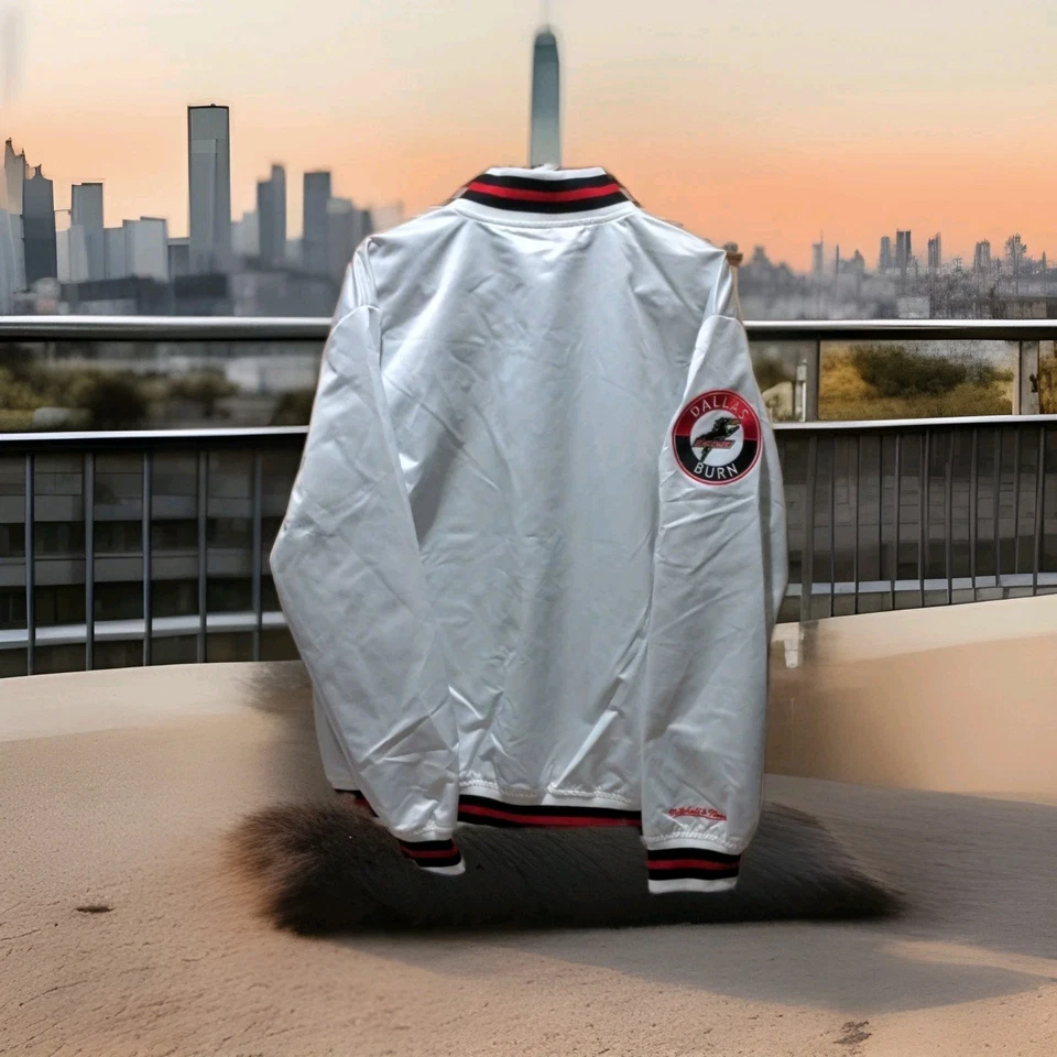 Mitchell And Ness MLS Dallas Burn Bomber Jacket Size XL NWT $150 Retail - Image 2 of 4