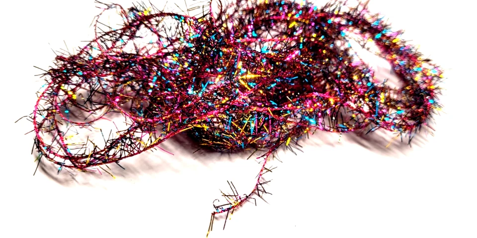METALLIC TINSEL CHENILLE - RAINBOW - 10mm - 5 Yards - Fly Tying Materials - NEW! - Image 2 of 3