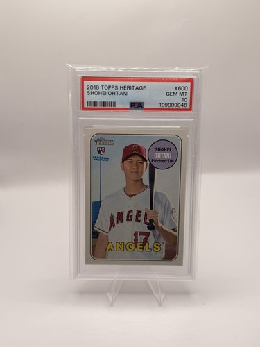 2018 TOPPS HERITAGE #600 SHOHEI OHTANI ROOKIE RC PSA 10