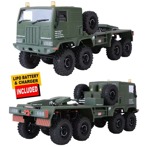 HobbyPlus CR-18P 1/18 Terranaut 8X8 AWS RC Crawler RTR Green w/Battery & Charger