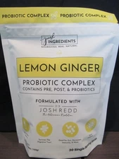 Just Ingredients Probiotic Complex Powdered Drink - Lemon Ginger - 30 Sticks