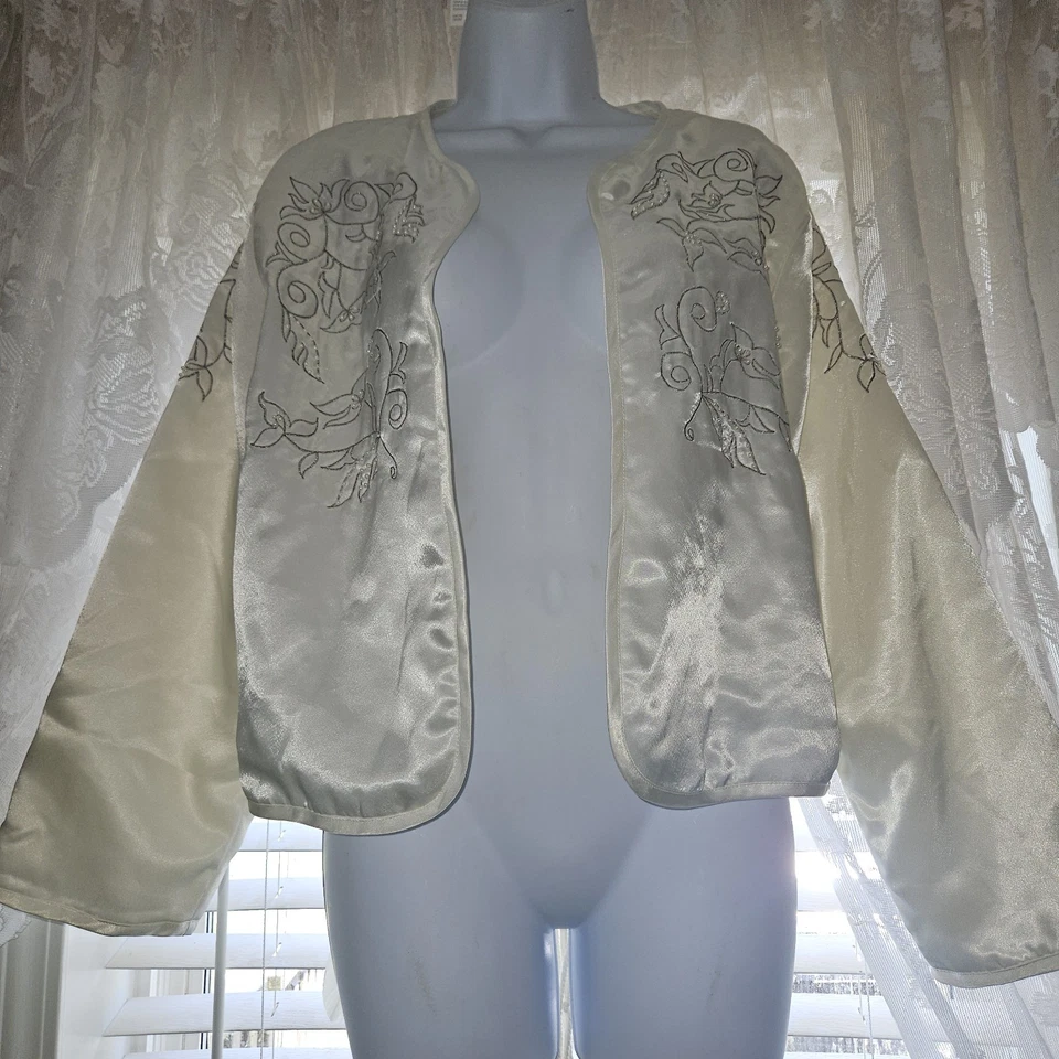 Raro Abrigo de Cama Chaqueta Boudoir Satén Etiqueta Dorada Victoria's Secret para Mujer M/L  Foto 3 de 4