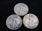 Lot of Three 1943 Walking Liberty Half Dollars