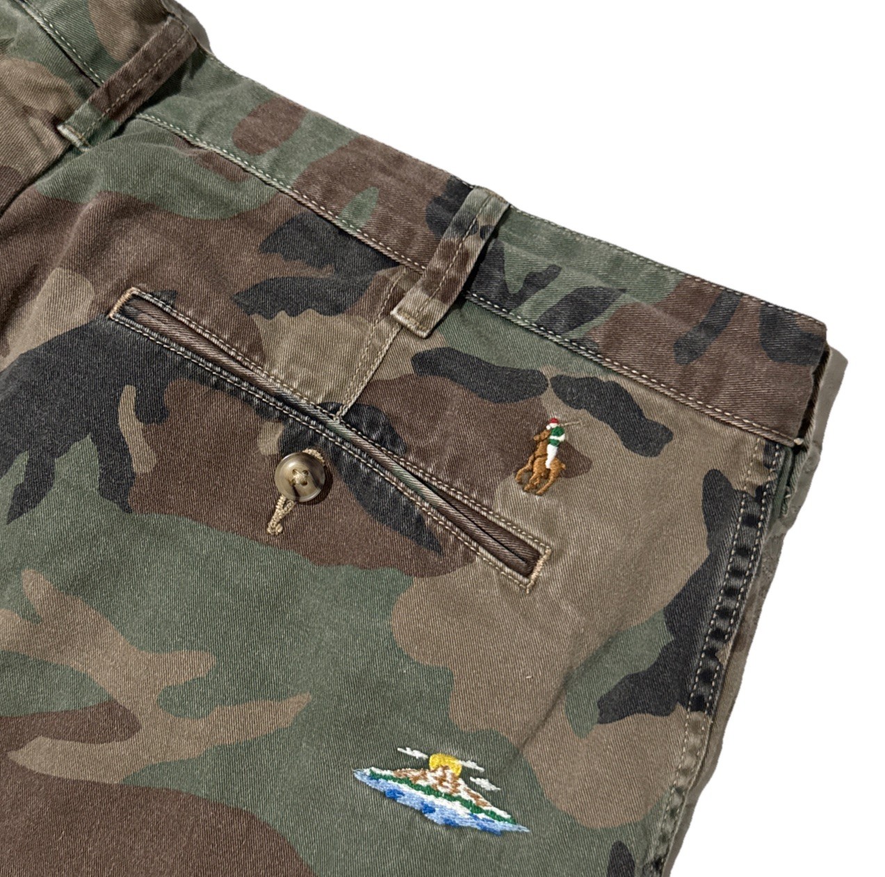 Polo Ralph Lauren Mens RARE Hawaii Tropical Camo Shorts Embroidered Aloha 35 image 9