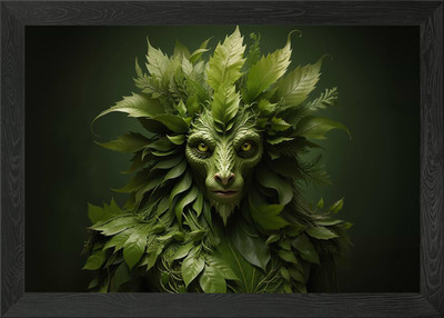 Green Man Digital Art Gerahmtes Wandbild Poster Leinwanddruck Bild