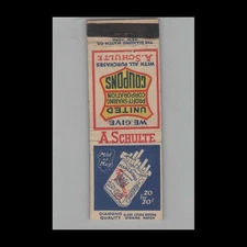 1930s Matchbook Cover Diamond Quality A. Schulte Marlboro Cigarettes