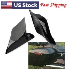 Stretched Extended Side Cover Panel For Harley Street Road Glide 2009-2013 Black