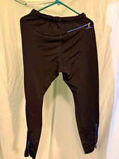 Vintage Patagonia Running Tights Mens Medium Black Ankle Zip Made in USA