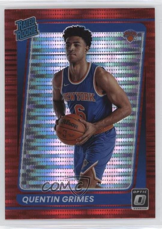 2021 Panini Donruss Optic Rated Rookie Red Pulsar Prizm Quentin Grimes #166 qq1