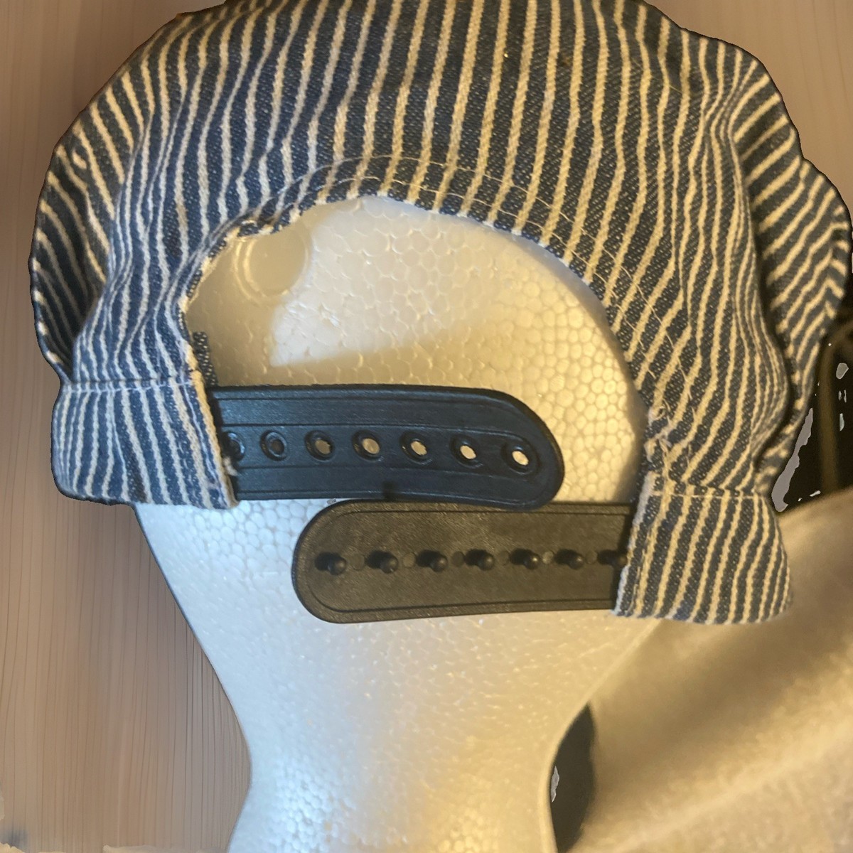Jacobson Hickory Stripe Train Conductor Engineer Hat Cap Snapback 59cm View 5