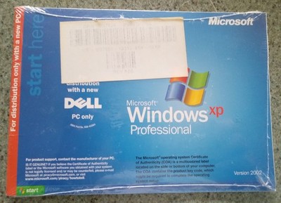 NEW Dell Microsoft Windows XP Professional SP-2 Reinstallation CD. NO Key.
