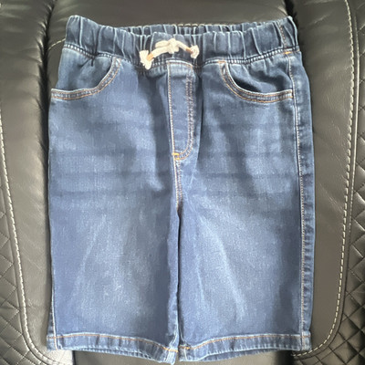 Jumping Beans Girls 10            Dark Blue Denim Bermuda Shorts Elastic Waist