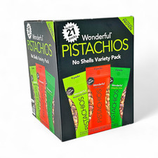 Wonderful Pistachios No-Shell Variety Snack Packs 21-Count 0.75oz Each