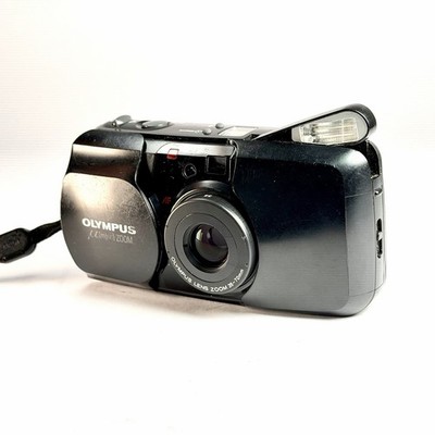 Filmkamera Olympus Mju Stylus 70 Zoom schwarz Vintage 35mm Point and Shoot getestet