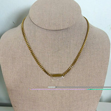 18k gold pvd curb chain-14in+2in extender