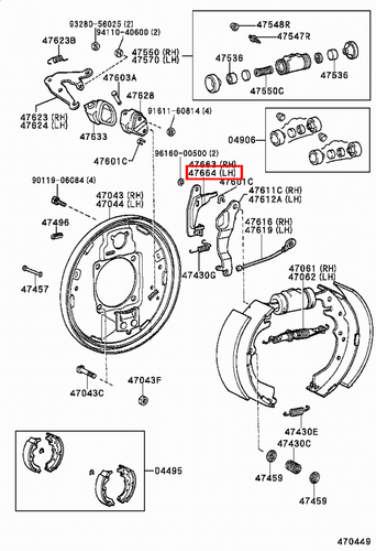Genuine LandCruiser HJ75 HJ61 HJ60 HJ47 HDJ80 HDJ79 Rear LH Brake Adjuster Lever - Picture 4 of 20