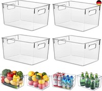 Hpylif·H KüHlschrank Organizer 4Er Set KüChe Aufbewahrungsbox Mit Griffen, Ro