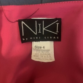 Vintage Niki by Niki Livas Colorblock Evening Gown Size 4 Made in USA Y2K Formal