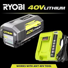 8.0Ah Battery 40 Volt for Ryobi 40V Lithium OP40602 Battery with LED / Charger
