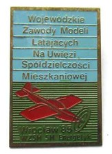 Polen Luftfahrt Metallabzeichen Wojewodskie Zawody Wroclaw 85 Modeli Na Uwiezi