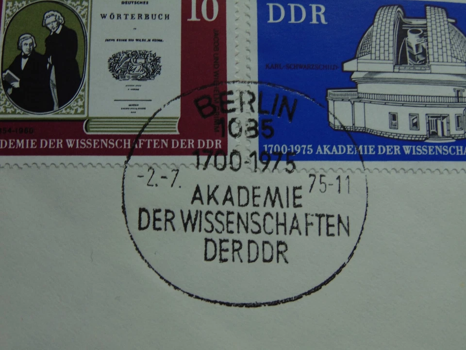 2 DDR Ersttagsbriefe "275 Jahre Akademie der Wissenschaften" von 1975 - Bild 3 von 4