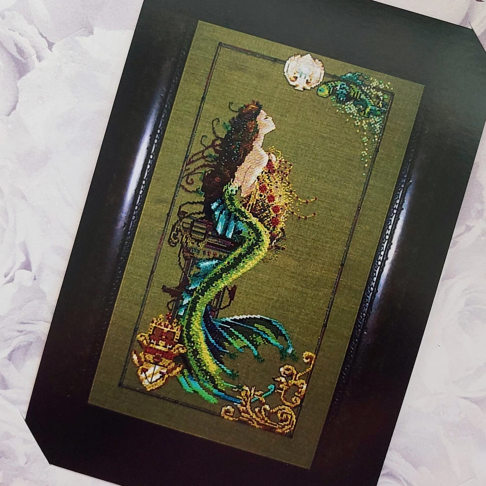亚特兰蒂斯美人鱼串珠十字绣图和装饰珠包 — 第 2/4 张图片