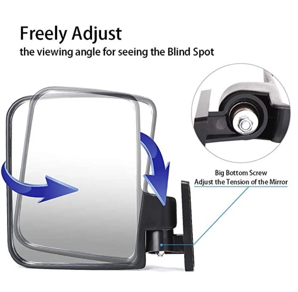 RUBBER COATED MAGNETIC TRACTOR SIDE MIRRORS KUBOTA JOHN DEERE 1025 CASE 228lb - Image 4 of 4