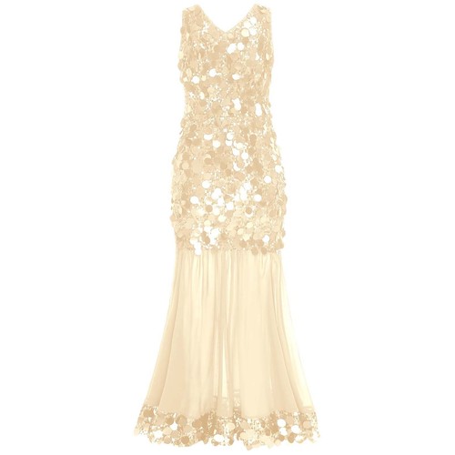 Kids Girls Sparkly Sequin Twirl Dress A Line Sleeveless Wedding Pageant Party - Picture 30 of 38