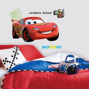 Wandsticker Kinderzimmer Disney Cars Lightningmcqueen Mit Name Wandtattoo Autos Ebay