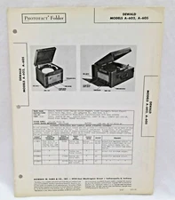 Howard W Sams Photofact Folder Dewald Models A-602 and A-605 Radio Parts Manual
