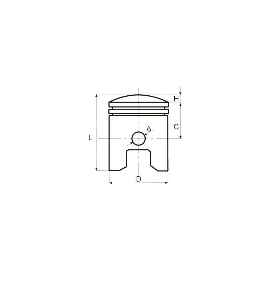 Piston 71.00 MZ TS 250 à 4 rectifications pour réduire la friction