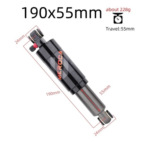 MEROCA MTB Mountain Bike Rear Air Dämpfer 125mm/150mm/165mm/190mm/200mm - Picture 15 of 21