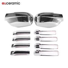 Full Mirror Cover Cap w/ Door Handle Covers fit 2005-2010 Jeep Grand Cherokee