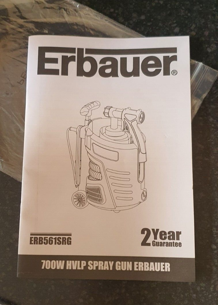 Erbauer ERB561SRG 700W 3 Spray Pattern Electric Paint Sprayer Only