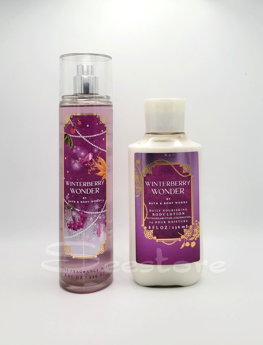 Bath & Body Works Winterberry Wonder Body Mist & Body Lotion Gift