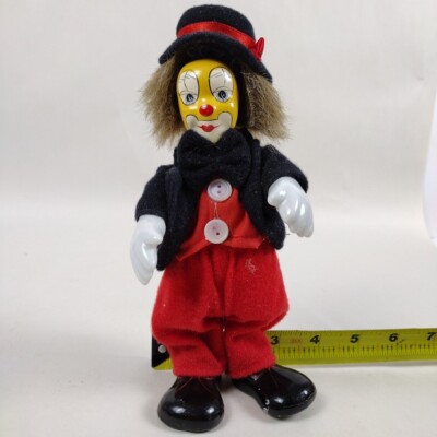 Vintage Ceramic Face German Clown ''Die Boltze Gruppe'' Ahrensburg, Loose wig 7''