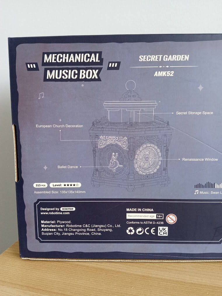 ROKR Mechanical Music Box Secret Garden - Never Built - Missing Piece(s)