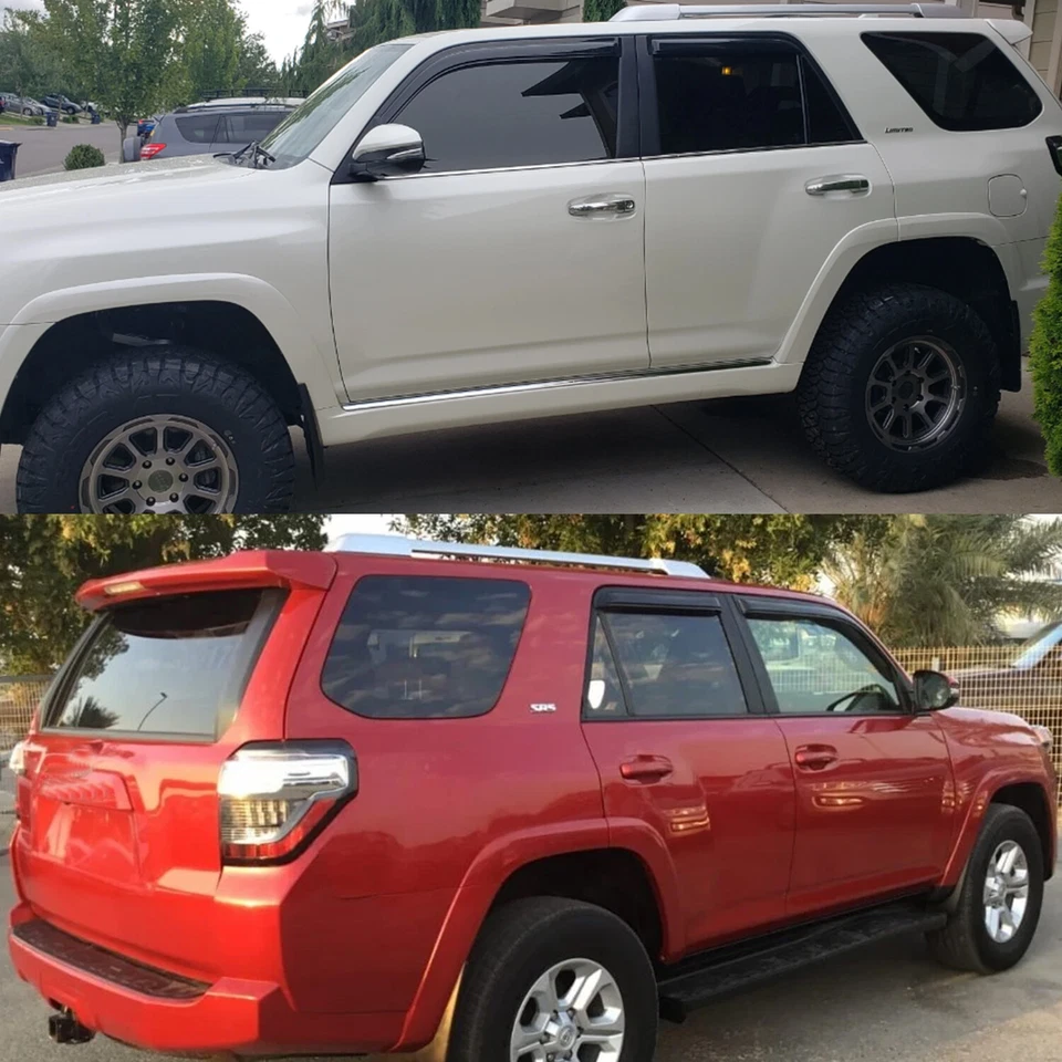 Fit 2010-2023 Toyota 4Runner Window Visors Sun Vent Shade Rain Wind Guard Smoke Foto 3 de 4