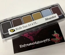 Wolfe Face Art & FX Face Painting  Makeup 6 Color Monster Palette Cosplay Haunt
