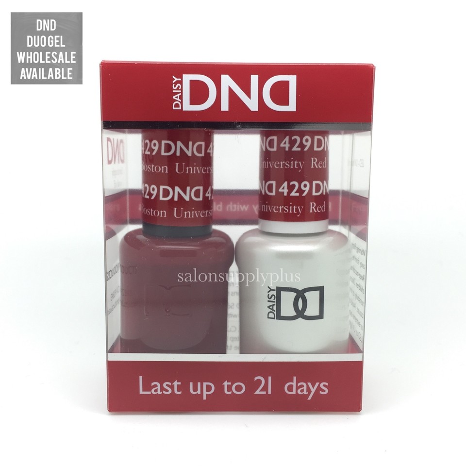 DND Daisy Duo Gel W/matching nail polish lacquer BOSTON UNIVERSITY