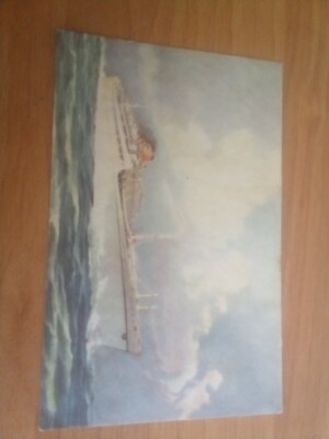 Ship with Stormy Sea Postcard 