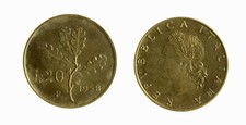 s1542_97) Italia Repubblica in Bronzital - 20 Lire 1958 Ramo di Quercia