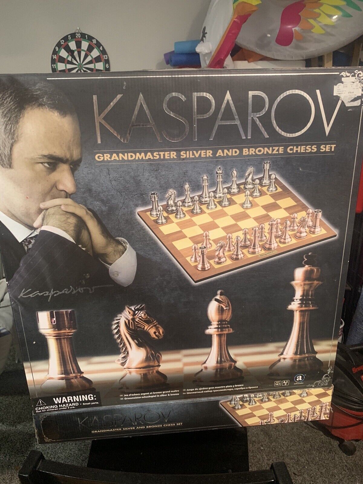 New Kasparov Grandmaster Chess Set Silver and Bronze Collectors Luxury  Edition