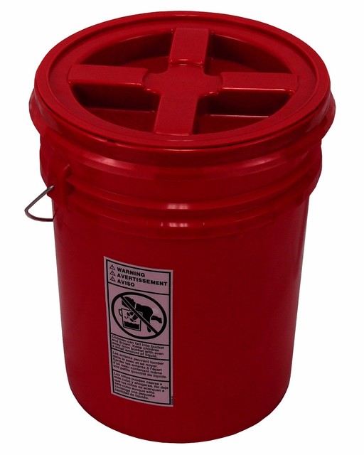 5 Gallon Red Bucket with Gamma Seal Lid eBay