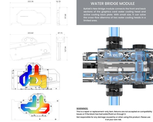 Bykski Copertura Completa GPU Water Block e Backplate per INNO3D/AX GeForce RTX... - Foto 4 di 8