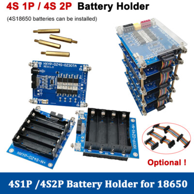 DIY 4S Power Wall Battery Holder 18650 Pack 4S BMS 4S1P 4S2P Battery Box ADE