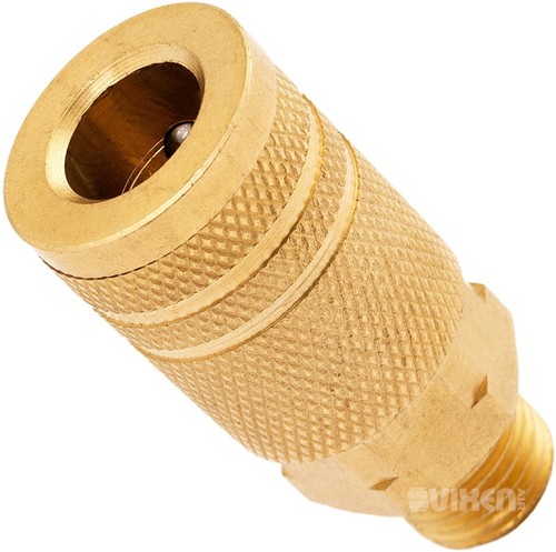 1/4" NPT MALE BRASS QUICK CONNECT COUPLER 1/4" NPT 2 FEMALE 1 MALE TEE VXK1401 - Picture 3 of 4