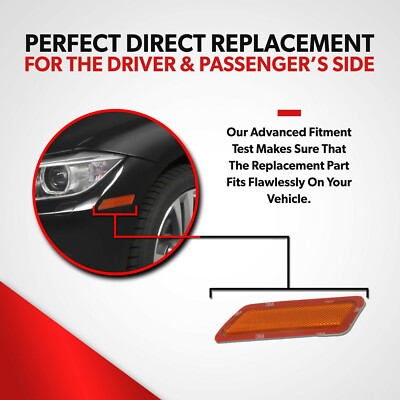 Front Left Bumper Reflector For 2013-2015 BMW 320i, 328i, 335i (Part #BM2554102)