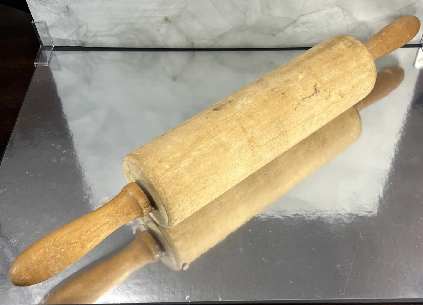 Vintage Wooden Rolling Pin Kitchen Farmhouse Baking Tool Rustic Country Decor